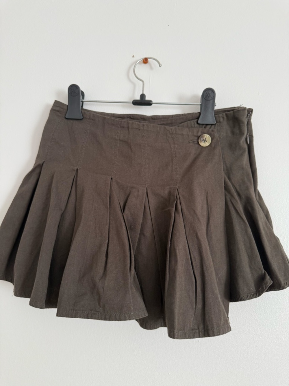 Urban Outfitters Micro Mini Pleated Skirt | Size XS | Olive Green